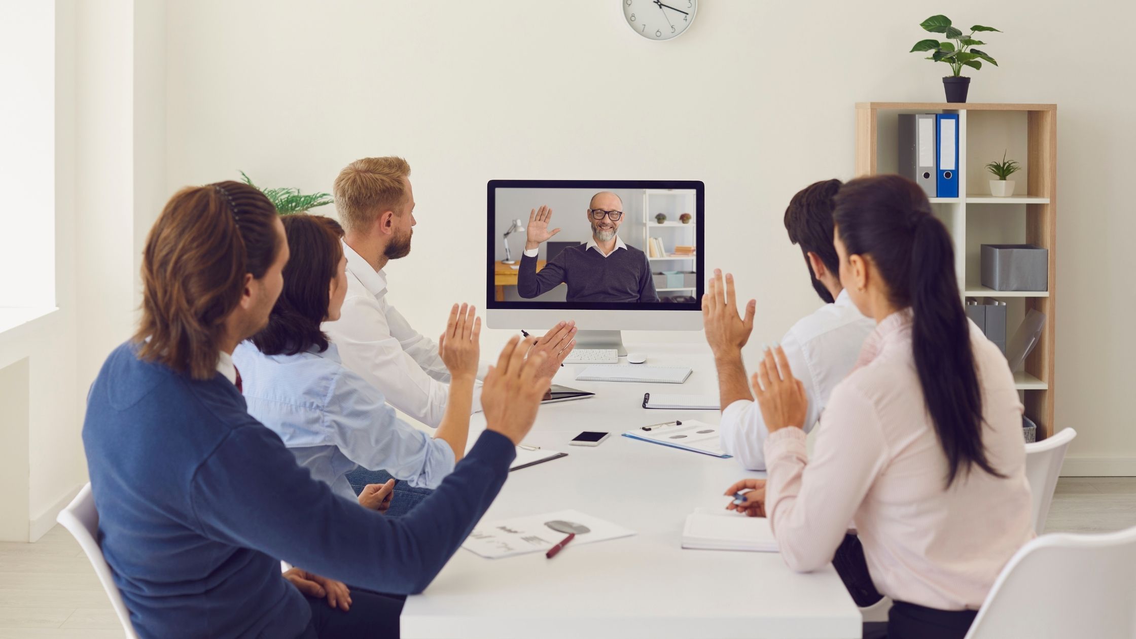 American professional working remotely